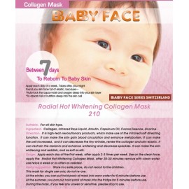 BABY FACE Radial Hot Whitening Collagen Mask 熱能活力淨白去斑面膜